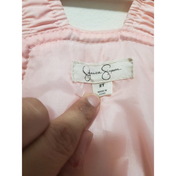 Jessica Simpson Snow Pant Play Bib -  Coral Pink 2T Adjustable - Picture 9 of 16